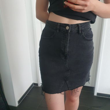 Gonna in jeans nera