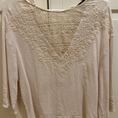 Blouse en Dentelle Crème