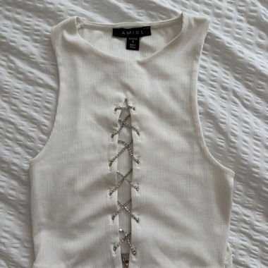 White Sleeveless Top