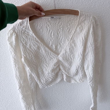 Top corto bianco Zara
