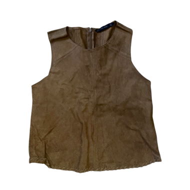 Brown suede vest 