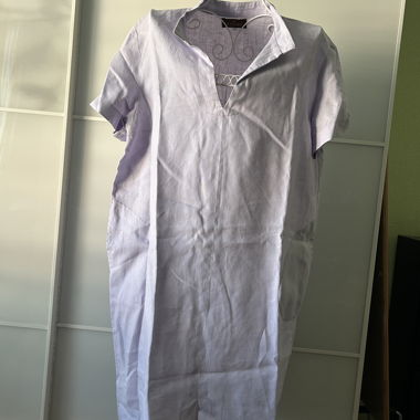 Hemdblusenkleid aus Flachs in Lila - Ethimo