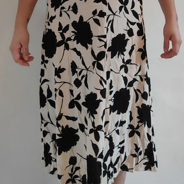 Blumenrock beige/schwarz