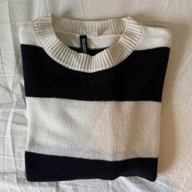 Black White Stripe Sweater