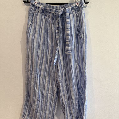 Pantalon rayé ample taille 34