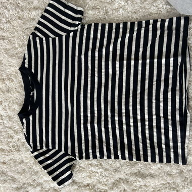 T-shirt a righe nero/bianco