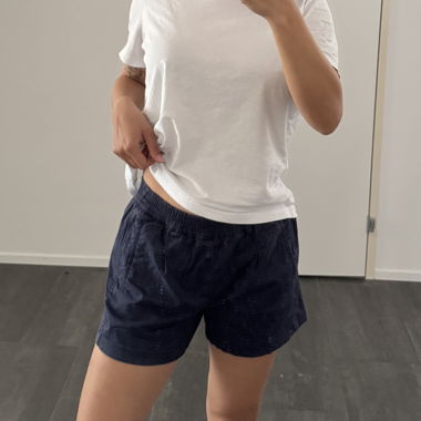 Navy Shorts Jeansstoff