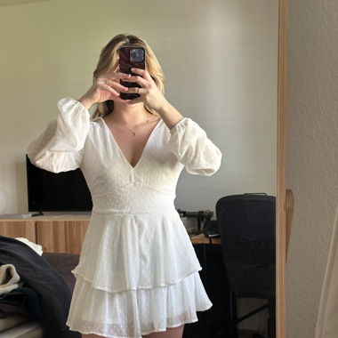 White mini dress
