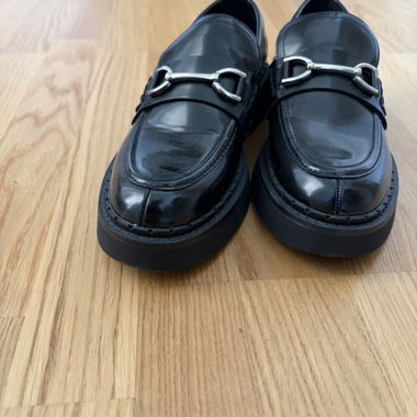 Zara black loafers