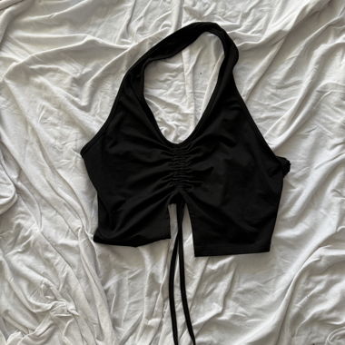 black halter top