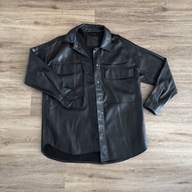 Faux-leather Shirt