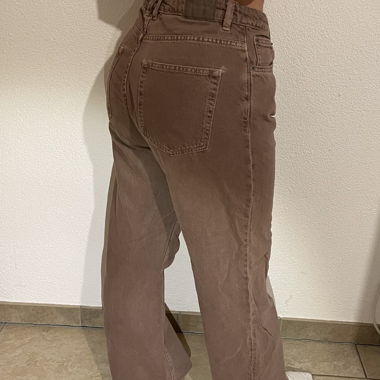Pantaloni wide-leg marroni