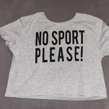 Graues Crop Top