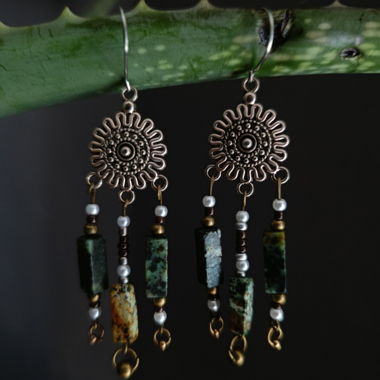 Orecchini boho fatti a mano