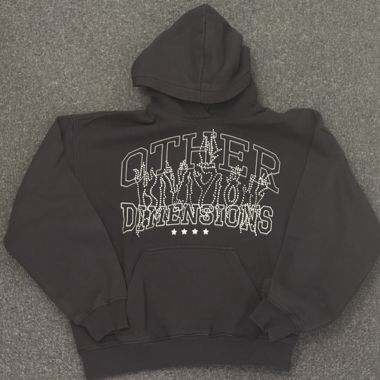 Schwarzer Graphic Hoodie