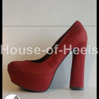 Escarpins Bata 37 talon 14cm plateau 4cm velours