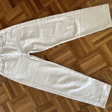 Pantaloni in jeans Uniqlo bianco sporco