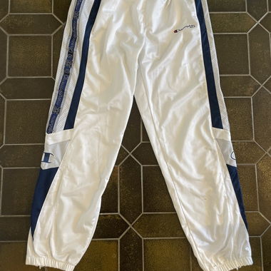 white vintage champion sweatpants