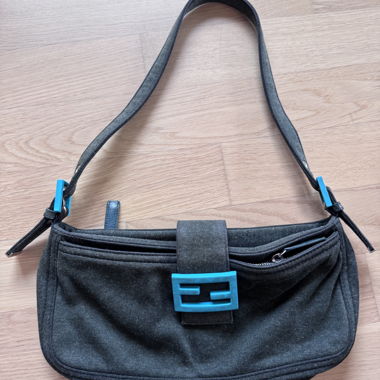 Fendi mama baguette, grün aus Stoff