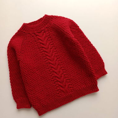 Roter Strickpullover