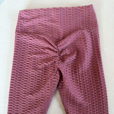pinke sportleggins mit po-raffung / Gr. L 
