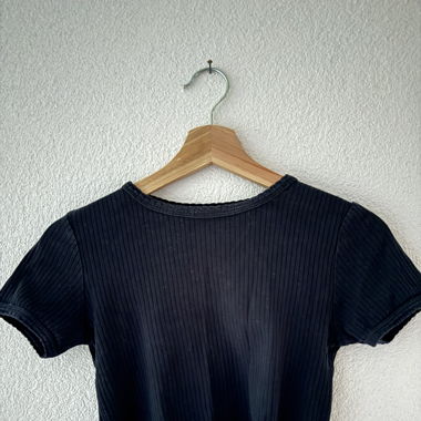 geripptes cropped Shirt