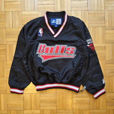 Starter Chicago Bulls NBA Pull-Over Jacke schwarz M