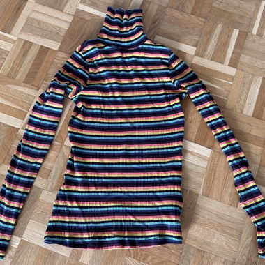 Striped Turtleneck Sweater