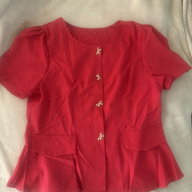 Red Women’s Top with Bows