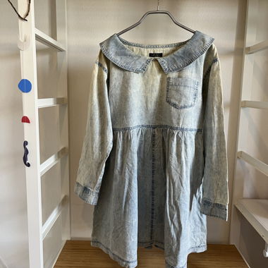 Robe en denim avec joli col