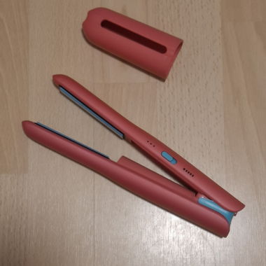 Piastra per capelli a batteria rosa