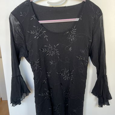 Top nero in pizzo, taglia 36/38