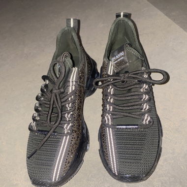 Steve Madden Damen-Sneaker schwarz glitzernd