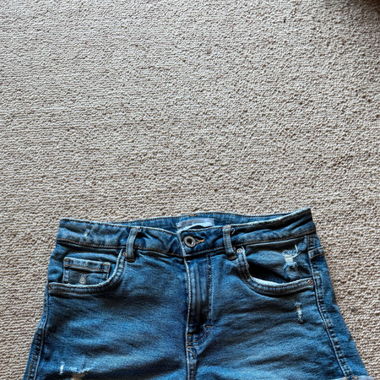 Shorts in denim blu
