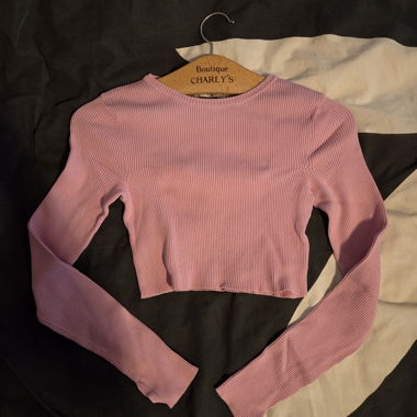 Maglione corto rosa