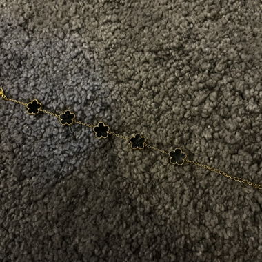 Bracciale a Fiori Dorato nero