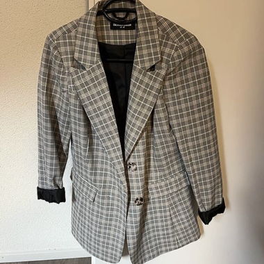 Blazer a quadri da donna