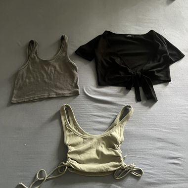 Lots de 3 crops tops taille 36