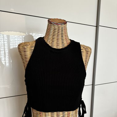 Haut crop top lacé