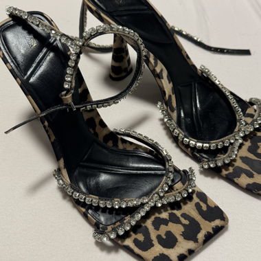 Leopard Heels mit Strass