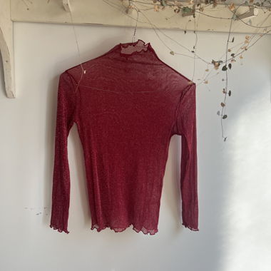 Red Glitter Long-Sleeve