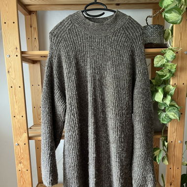 Abito in maglia marrone Pull&Bear