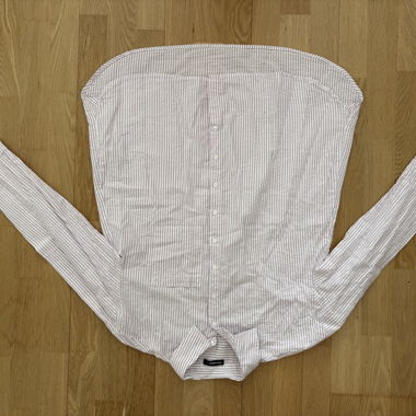 Gestreifte Hemdjacke mit Knopfleiste