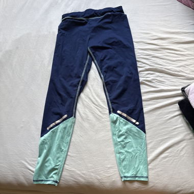 Leggings sportivi blu e turchese