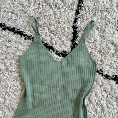 Khaki knitted top
