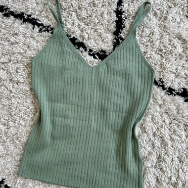 Khaki knitted top