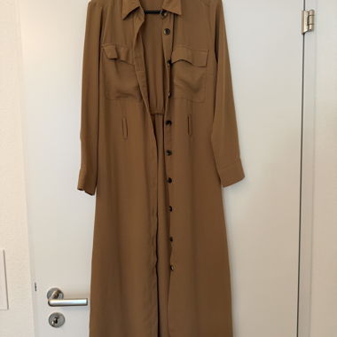 Abito camicia lungo marrone