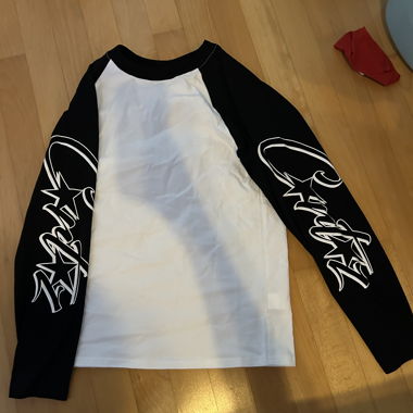 T-shirt à manches longues Corteiz noir/blanc