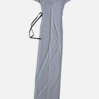Robe longue grise