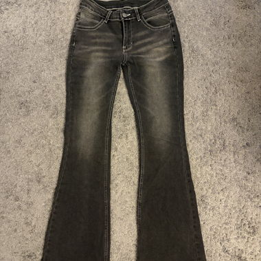 Vintage Bootcut-Jeans schwarz